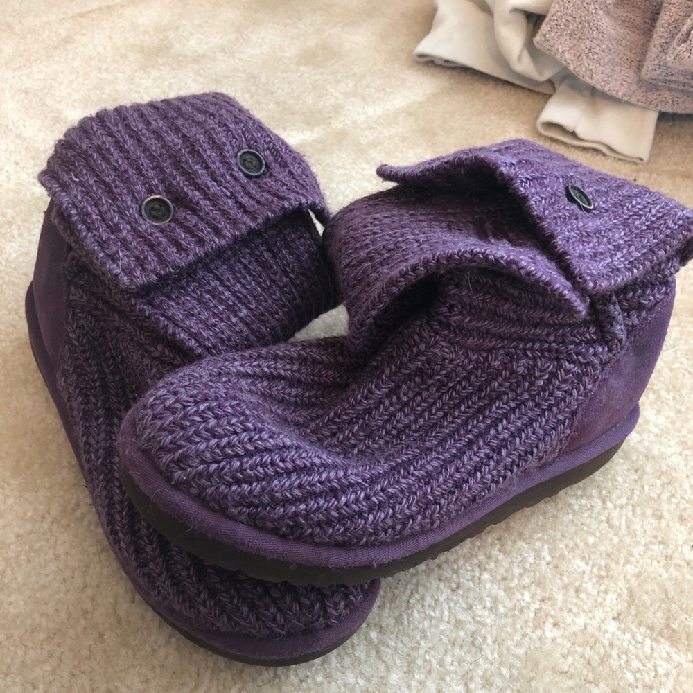 purple knit uggs